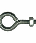 One Quarter Inch Eye Bolt Zinc Plated Steel 2 Inch Length 1/4-20 Thread 20 Pack Heavy Duty Fasteners visible side view