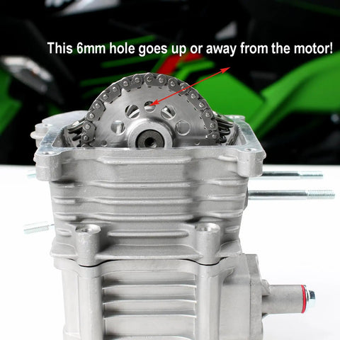Side view of Big Bore GY6 Cylinder Rebuild Kit with Large Valve Head for 139QMB 139QMA and 147QMD Scooters Mopeds ATVs