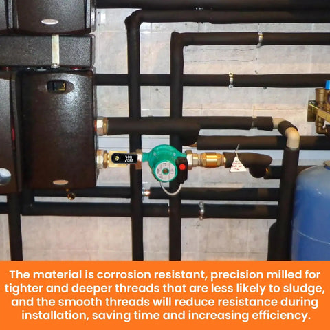 Two Pack One Quarter Inch NPT Brass Air Compressor Drain Valve installed in piping system