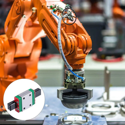 Miniature Alloy Steel Linear Guide Rail Block With Slick Lightweight Precision Slider for robotic arm application