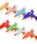 Eight Piece Mini Hot Glue Gun Kit For Crafts And DIY Projects Multicolor 20 Watt Glue Guns With Anti Drip And Heat Resistant Design
