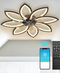20 Inch Caged Ceiling Fan With 4 Light Kit Low Profile Flush Mount Dope Industrial Retro Vibe For Living Room 6 Speeds Remote