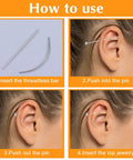 How to use guide for Two Piece Piercing Taper Set For 20G Flat Back Insertion Tools Stainless Steel Threadless Insertion Pins