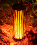 Outdoor Solar Lantern With USB Rechargeable Battery Waterproof LED Garden Light In Birdcage Metal Decor Style glowing outdoors
