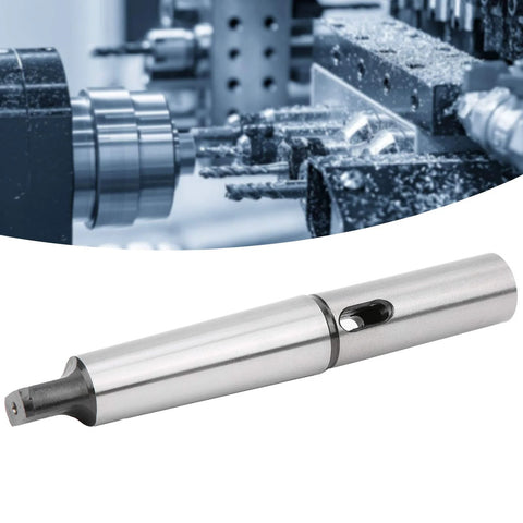 Steel MT4-to-MT2 taper drill sleeve adapter, side view for lathe CNC milling