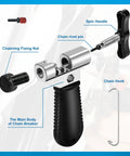 Universal Bike Chain Tool With Chain Hook, Two In One Chain Breaker And Installer for Seven To Eleven Speed Road And Mountain Bikes
