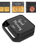 Royalcraft 3-in-1 Electric Sandwich Maker & Waffle Grill, 850W Panini Press with black non-stick plates and cool touch handle