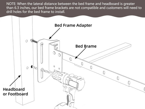 Installation guide for Premium Universal Bed Frame Brackets And Headboard Connectors Black 2 Piece Steel Plates.
