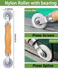 Three In One Screen Repair Kit with Nylon Roller, Steel Roller and Removal Hook for Installing Window and Door Mesh Spline Tool