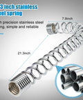21.3-inch stainless steel spring component of Heavy Duty 44 Inch Pre Rinse Hose With Grip Handle And Spring For Commercial Sinks