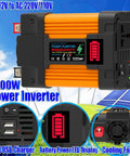 Image showing Off Grid Solar Power Kit With 4000W And 6000W Inverter, 12V 50A Charge Controller, LED Power Display, solar panels in background.