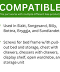 Heavy Duty Zinc Plated Euro Screws Replacement For Furniture Assembly M5 X 10mm compatible with multiple Ikea products.