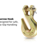 Tough As Nails 1/4 Inch Clevis Grab Hook For Rigging And Tow Pin Clevis Trailer Hook For Trucks And Flatbeds 3600 Lbs Working Load Limit