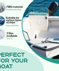 Beefy White Round No Slip Inspection Hatch Set 4 6 8 Inch With Detachable Cover For Boats Yachts Trucks And RVs Weather Tight ABS Deck Hatch O Ring Sealed 2 Pack displayed on boat