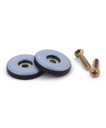 3/4 Inch Screw On PTFE Teflon Furniture Glides For Wooden Furniture Heavy Duty Chair Leg Sliders Protect Floors Move Your Furniture Easy And Safe Premium Floor Protector 20 Pack, close-up view of glides and screws