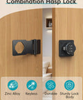 Keyless Hasp Lock For Cabinets And Small Doors, 1000 Combo Password Lock For Barn, Shed, Garage, Outdoor, Garden, And Bathroom Use