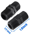 10 Pack 1/2 Inch MPT Double Male Pipe Risers For Garden And Lawn Irrigation, Straight Coupling Adapters, Rust Resistant Plastic