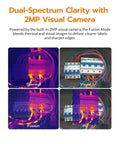 GT27D WiFi Thermal Camera with IR and Visible Light 640x480 High Resolution Real Time Imaging UIRA IR Enhanced Sensor for Pro Grade Temperature Readouts Hotspot Detection and Hidden Defect Scanning, thermal and visual modes for circuit inspection