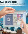 Two Pack Waterproof Phone Pouch With Adjustable Belt and Floating Design on cruise ship with phone, passport, and cash inside