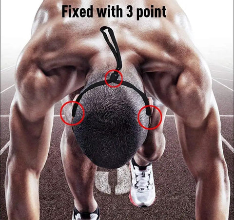 Athlete wearing 10 Pack Glasses Straps Adjustable Eyewear Holder Around Neck Lanyard For Glasses Sunglasses Reading Sports Men Women Universal Fit No Fuss Retainer Cord Keeps Your Specs Safe And Hands Free Great Gift Idea while running track