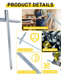Top Shelf Circular Saw Rip Fence Replacement Guide 49 22 4146 metal measuring tool with clear graduations for precision cuts.
