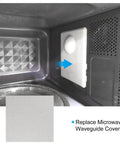 Two Pack 5.1 by 5.1 Inch Microwave Waveguide Covers Mica Sheets 0.4mm Thick Replacement Part Installed