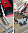 Double Cut 300mm T Track Set for Woodshop Jigs and Fixtures Aluminum Universal Rail with Predrilled Mounting Holes for Tables