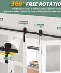 Space Saving Bifold Barn Door Kit With Sliding Hardware For Closet, White MDF Frame, 36 Inch Door, close-up of hardware and track