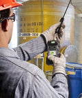 Worker using Sampling Line With Quick Disconnect For ALTAIR 5X Pump Probe, 10 Foot Polyurethane Air Line In Clear Color in field.