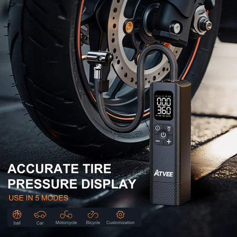Ride Ready 30 Second Fast Inflate Bike Pump With Gauge And Digital Display, 150 PSI Portable Electric Tire Inflator For Road Bikes And E Bikes, Presta And Schrader Valves