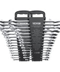 Heavy Duty 30 Piece Ratcheting Wrench Set With 72 Tooth Fast Grip Teeth Complete Metric And Sae Combo Wrenches built strong in organized rack.