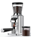 Conical Burr Coffee Grinder For Home Use With 34 Grind Settings, 40mm Stainless Steel Burr, Top-Notch Anti-Static Espresso Grinder, Silver