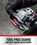 V20 Cordless 4-1/2 Inch Angle Grinder Bare Tool With Brushless Motor Up To 65 Percent More Power, tool-free guard adjustment