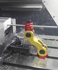 5 Axis CNC Milling Vise Stop Part Locator For Boss Level Precision And Easy Hold, Anodized Red And Gold Finish, Solid One Piece Body