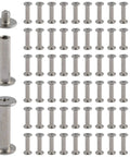 Top Shelf Nickel Plated Chicago Binding Screw Set Of 60 Double Cap Standoff Bolts 5 mm X 20 mm showing various screws and caps.