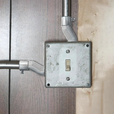 6 Piece Offset Conduit Connectors Zinc Alloy Electrical Tube Fittings With Hella Secure Grip That Drops Into Place For Tight Spots And Provides Knockout Level Durability For Heavy Duty Home Run Wiring Projects You Can Trust with wall switch and conduit fittings.