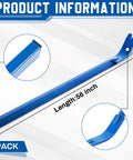 Beefy All Steel Crow Bar Nail Puller For Demolition And DIY Home Renovations Woodworking 56 Inch Pry Bar With Vibrant Blue Finish