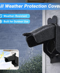 Top Shelf EV Charger Holder Wall Mount With Rainproof Cover For J1772 Connectors Durable Composite Build angled view with water protection.