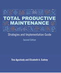 Total Productive Maintenance: Strategies and Implementation Guide digital ebook on blue cover with CRC Press logo.