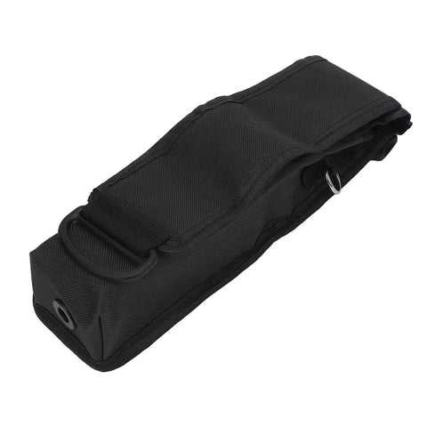 0.5L Mini Scuba Tank Cylinder Bag Holder For Diving, waterproof polyester gear case, black, side view, durable for travel and storage