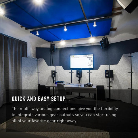 Recording studio with T5V Studio Monitor For Recording, Mixing And Mastering, High Resolution Audio Setup