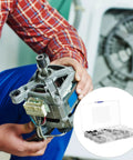 Mechanic holding motor with 340 Piece Quick Locking Washers And Internal Tooth Washers Kit in insert image