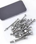 Heavy Duty Stainless Steel Bolt Nut Washer Kit With M5 M6 M8 M10 Socket Cap Screws, 365 Piece All In One Assortment For Auto Repairs, Home Improvement, Furniture Projects And DIY Gear in case