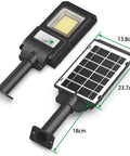Outdoor Solar Lights 1000 Lumens 156 LED Solar Powered Motion Sensor Flood Lights Waterproof front and back view