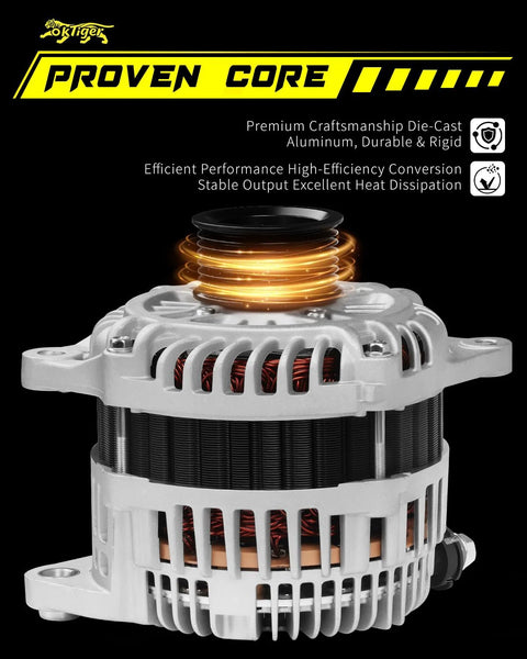 Upgraded 3.5L V6 Alternator For Nissan Maxima Altima Murano 2011-2018 130 Amp CW 7-Groove Clutch Pulley OE 23100-JA11B 11557N