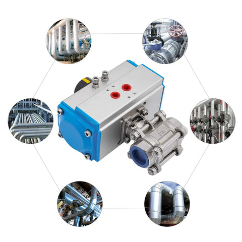 Rock Solid One Inch NPT Pneumatic Ball Valve Heavy Duty 316 Stainless Steel Single Acting Air Actuator Paired With Slick PTFE Seals For Dependable Water Oil Gas Handling And Zero Hassle Operations