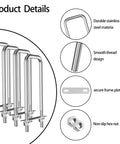 Stainless Steel Square Bend U Bolts Set With Nuts And Frame Plate For Boat Trailer Tube M10x70x200mm Heavy Duty U Bolts