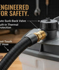 Efficient Wood Bending Kit With Steam Box Plan Hinges And Latch 1.3-Gallon Generator featuring safety valve and 12' hose