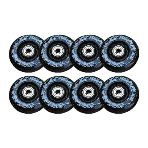 8 Pack Inline Skate Wheels Replacement With Bearings For Indoor And Outdoor Use 72Mm 76Mm 80Mm 85A Hardness Low Noise Smooth Ride Street Ready Park Skating
