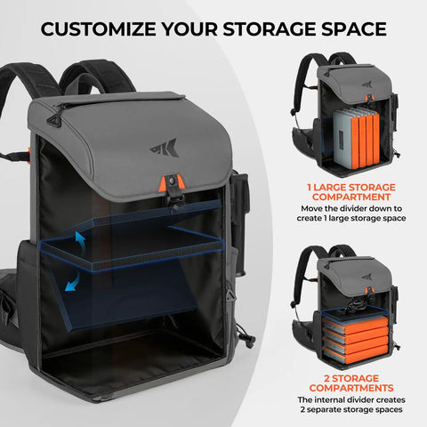 All Weather Fishing Tackle Backpack With Four Waterproof Tackle Boxes And Removable Rod Holders ArmorShield Waterproof Fabric Gear Bag showcasing storage compartments